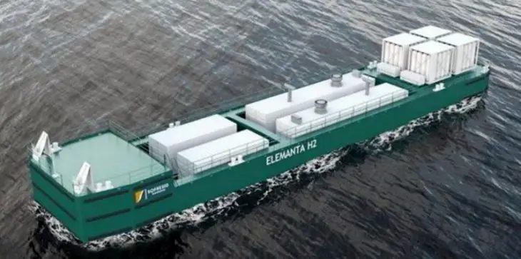 La 1ère barge hydrogène de forte puissance pour l'électrification des bateaux à quai