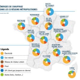 Évolution des énergies de chauffage des Français dans les territoires