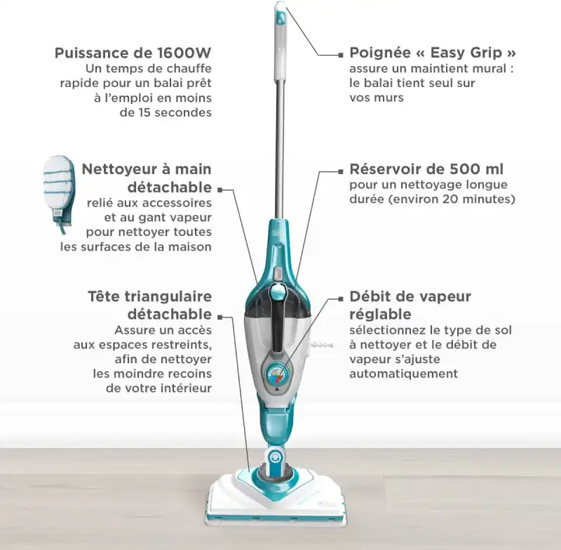 Pour des sols et surfaces impeccables, un balai à vapeur s'impose 2