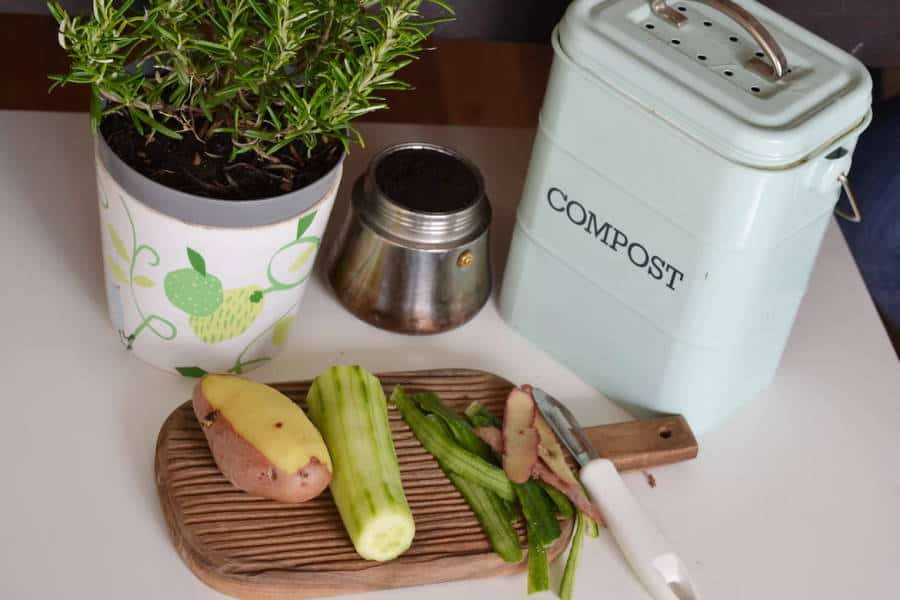 3 L Poubelle À Compost Pour Comptoir De Cuisine Seau À Compost