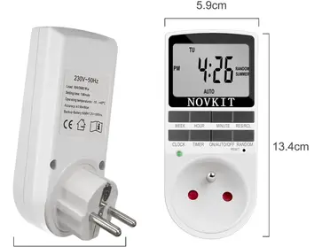 Prise programmable Numérique et Programmateur Électrique Prennent