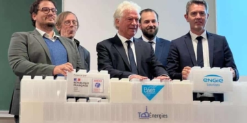 Chaufferie biomasse du Technopôle Brest-Iroise : 1ère pierre posée