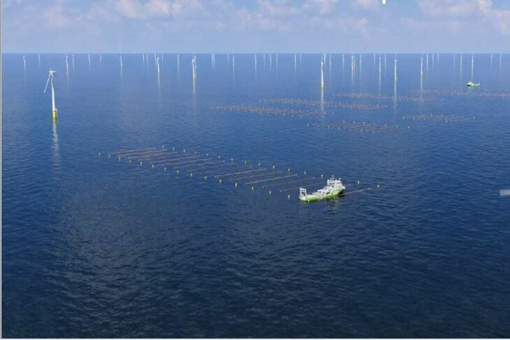 Amazon finance la 1ère exploitation au monde de production d'algues située entre des éoliennes en mer