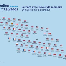 Le parc éolien en mer du Calvados rend hommage au Débarquement