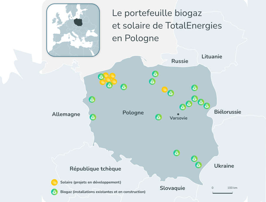 TotalEnergies mise sur le biogaz et solaire en Pologne 2 portefeuille biogaz et solaire pologne