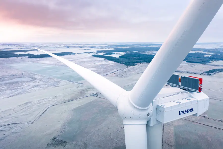 Nucléaire vs Éolien : Le match des superficies (vidéo) 2 vestas 15MW éolienne