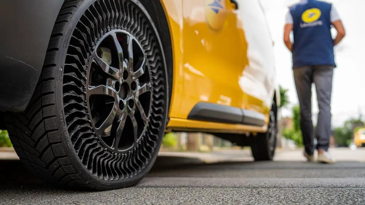 La Poste équipera ses véhicules avec des pneus sans air Michelin Uptis