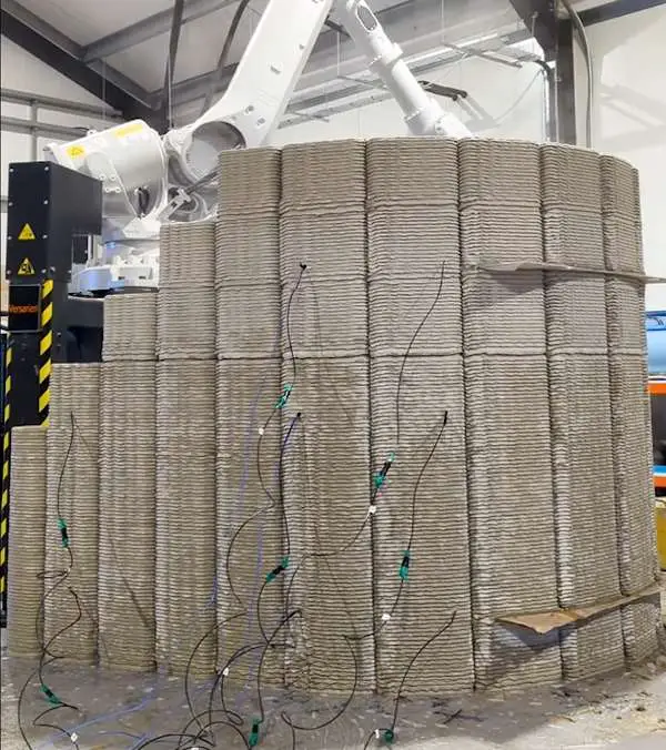 Génie civil : une première avec un mur connecté imprimé en 3D 2 mur impression 3D