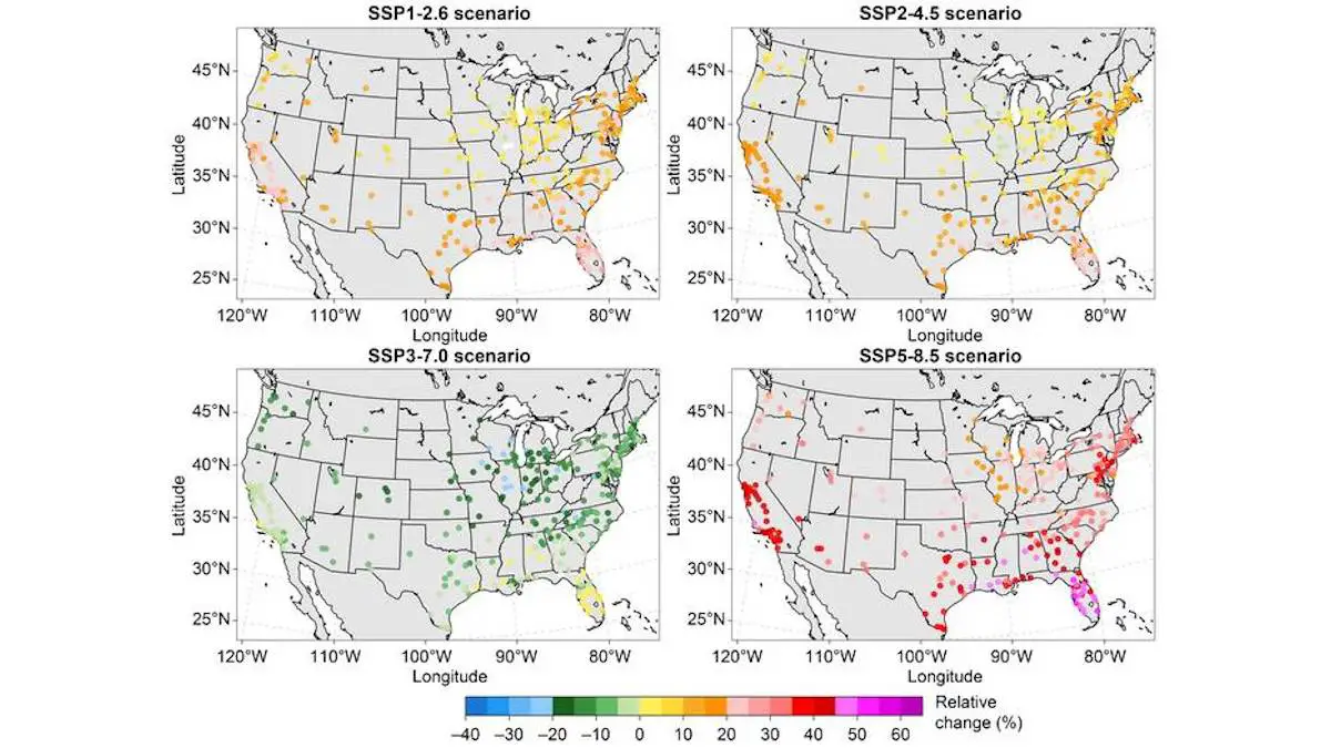 Une augmentation de 110% de la fréquence des pics d'électricité en été dans certaines villes (USA)