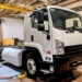 Un camion à faibles émissions de carbone alimenté au gaz naturel