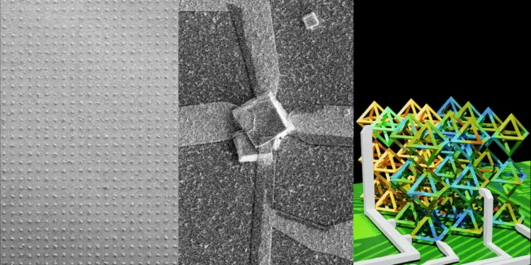 L'ADN aide l'électronique à quitter le plat pays : ces échafaudages miniatures pour circuits 3D sont conçus pour s'assembler eux-mêmes