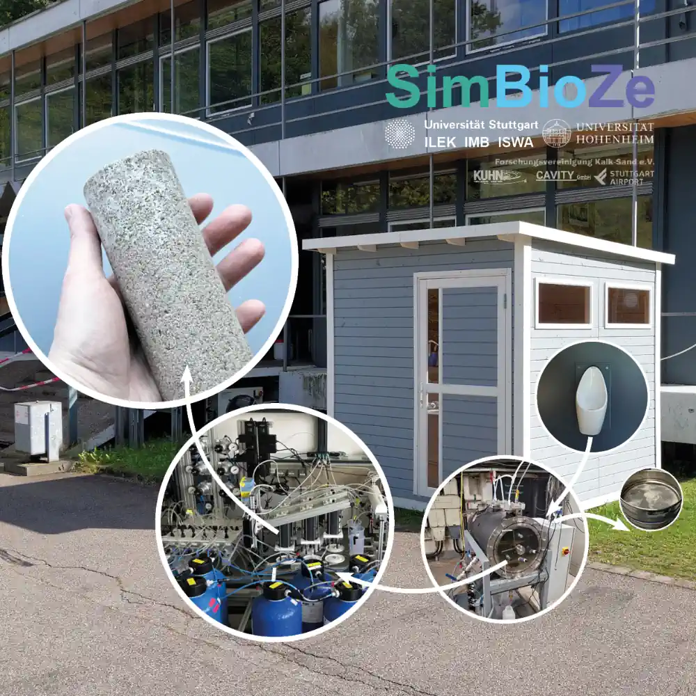 Dans le cadre du projet "SimBioZe", des chercheurs utilisent l'urine humaine pour produire un matériau de construction durable. Comme l'urine contient déjà de l'eau, le processus ne nécessite pas d'eau supplémentaire.