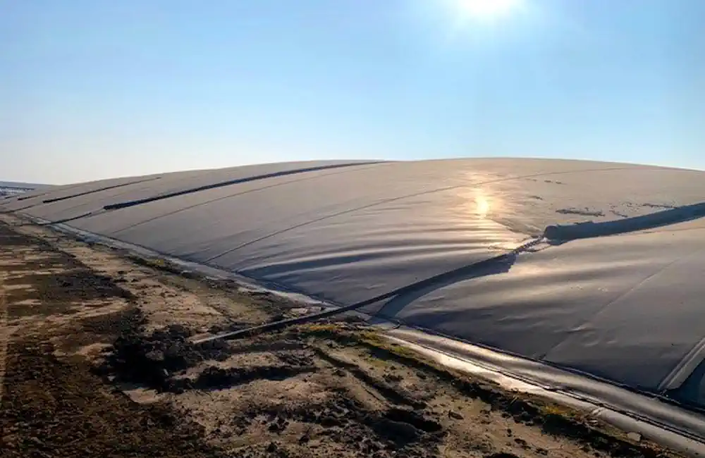 Digesteur laitier dans une ferme de la Central Valley contribuant à réduire les émissions de méthane