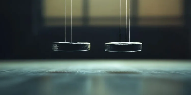 Un modèle simple qui explique la lévitation magnétique créée par un aimant tournant