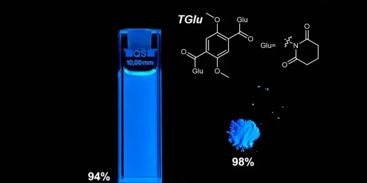 Écrans, imagerie et détection : Un fluorophore bleu bat des records d'efficacité dans les solides et les solutions