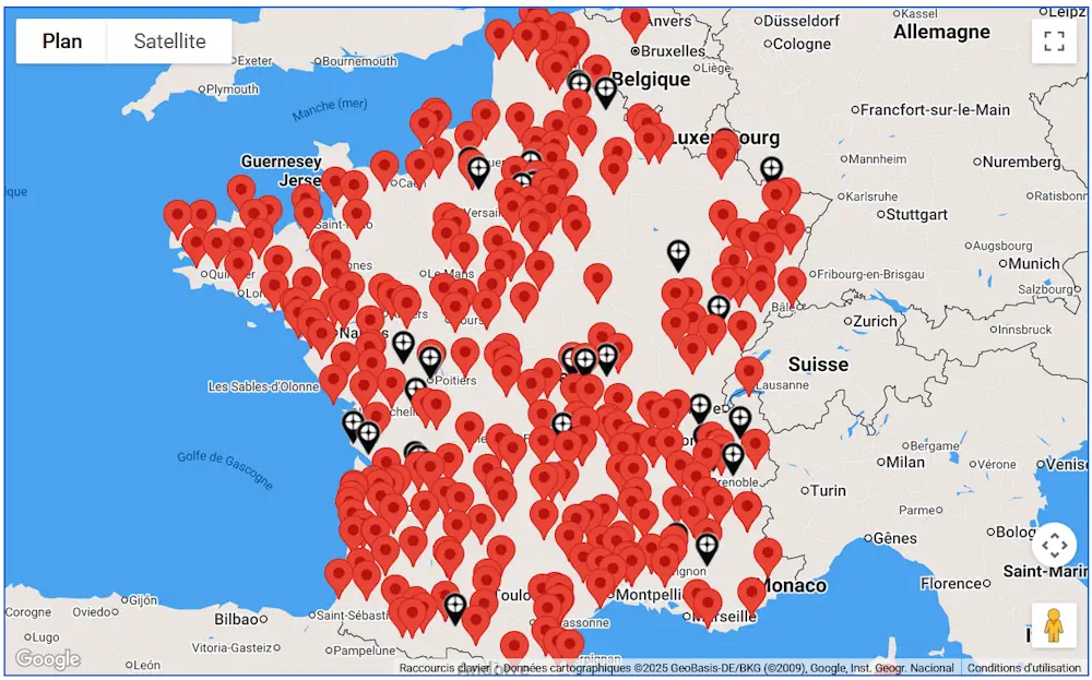 Accéder à la liste des évènements sur cette carte à l'adresse suivante : https://www.afastronomie.fr