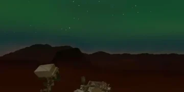 Mars : la planète rouge se pare de vert durant la nuit