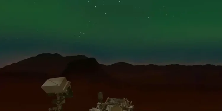 Mars : la planète rouge se pare de vert durant la nuit