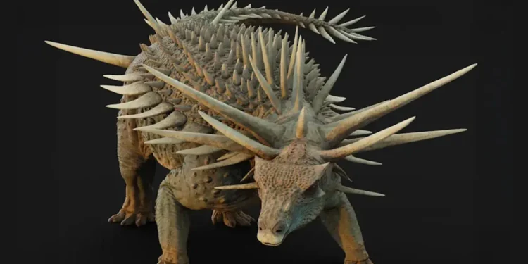 Un fossile de dinosaure de 4 mètres équipé d’une défense de piques découvert au Maroc