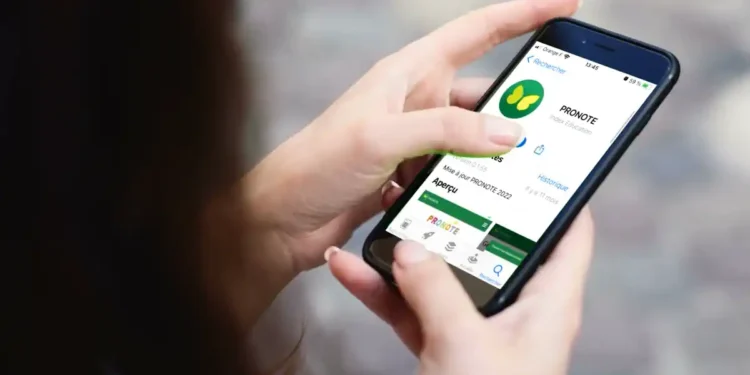 Illustration : Application Pronote 2025