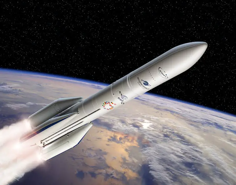 Vue d'artiste du lanceur Ariane 6.