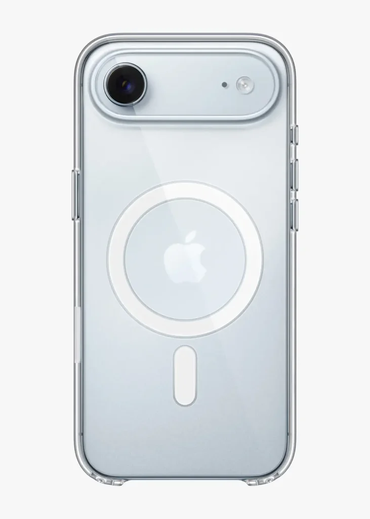 L'étui translucide ultrafin pour iPhone Air avec MagSafe est doté d'un panneau arrière d'une épaisseur inférieure à 1 mm et est conçu pour offrir une excellente protection contre les chutes.
