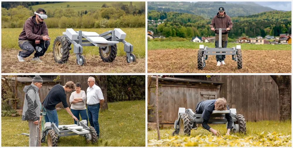 Essais sur le terrain du prototype en étroite collaboration avec les agriculteurs - apprentissage et perfectionnement constants.
