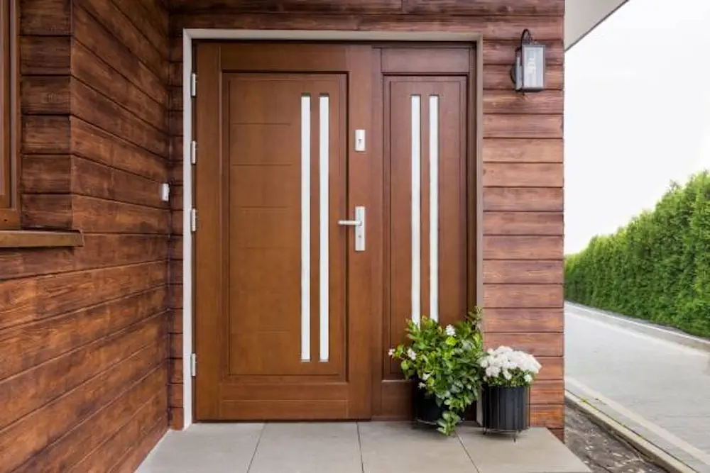 porte d'entrée maison bois