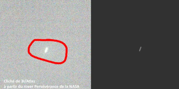 3I/ATLAS photographié sur Mars : une bande lumineuse trompeuse