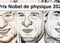 Les 3 physiciens nobellisés. John Clarke, Michel H. Devoret, John M. Martinis. Crédit : Ill. Niklas Elmehed © Nobel Prize Outreach