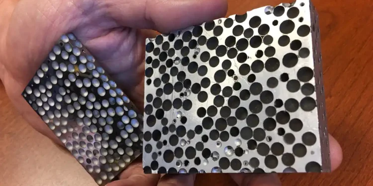 Cette mousse métallique composite résiste à de fortes contraintes à des températures élevées