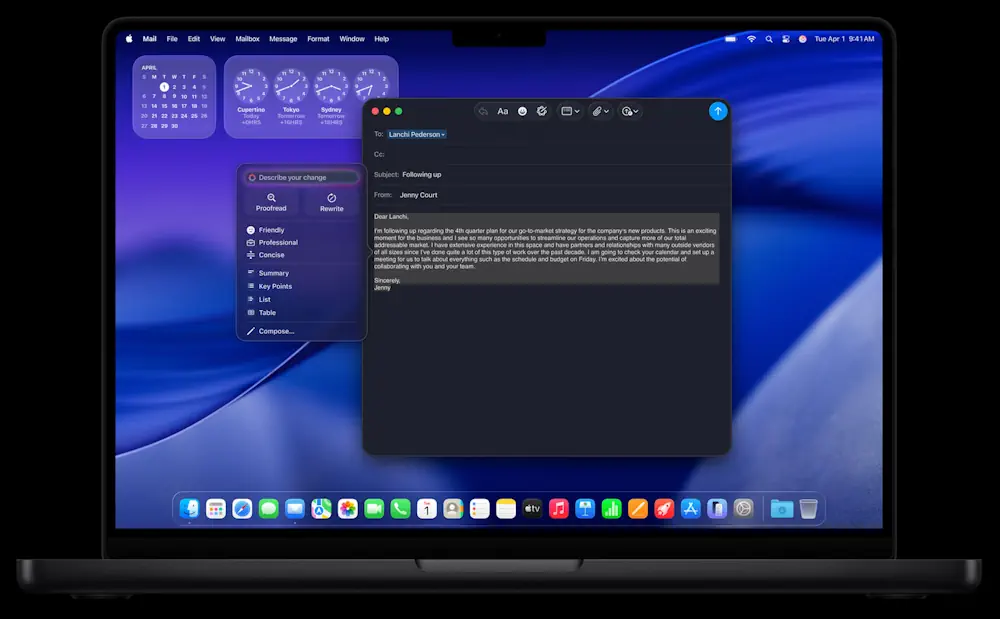 La mémoire unifiée plus élevée et le moteur neuronal plus rapide renforcent l'intelligence d'Apple, permettant aux utilisateurs d'expérimenter de puissants outils d'IA directement sur l'appareil.