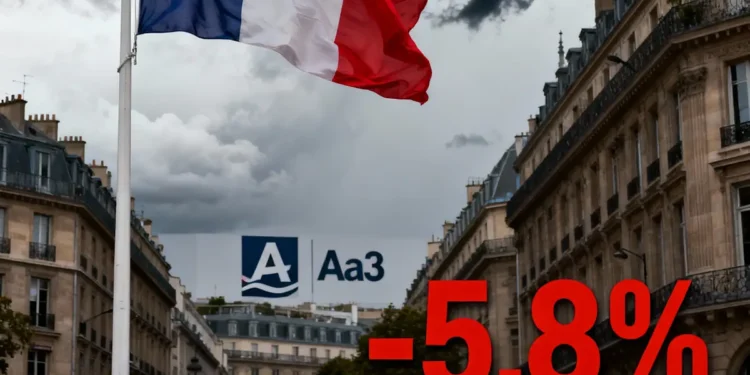 Moody’s note Aa3 pour la France mais perspective négative face à un déficit de -5,8%