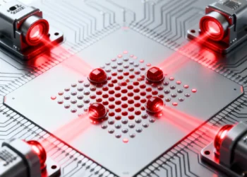 Lasers rouges sur puces de silicium révolutionnent les technologies quantiques et de détection