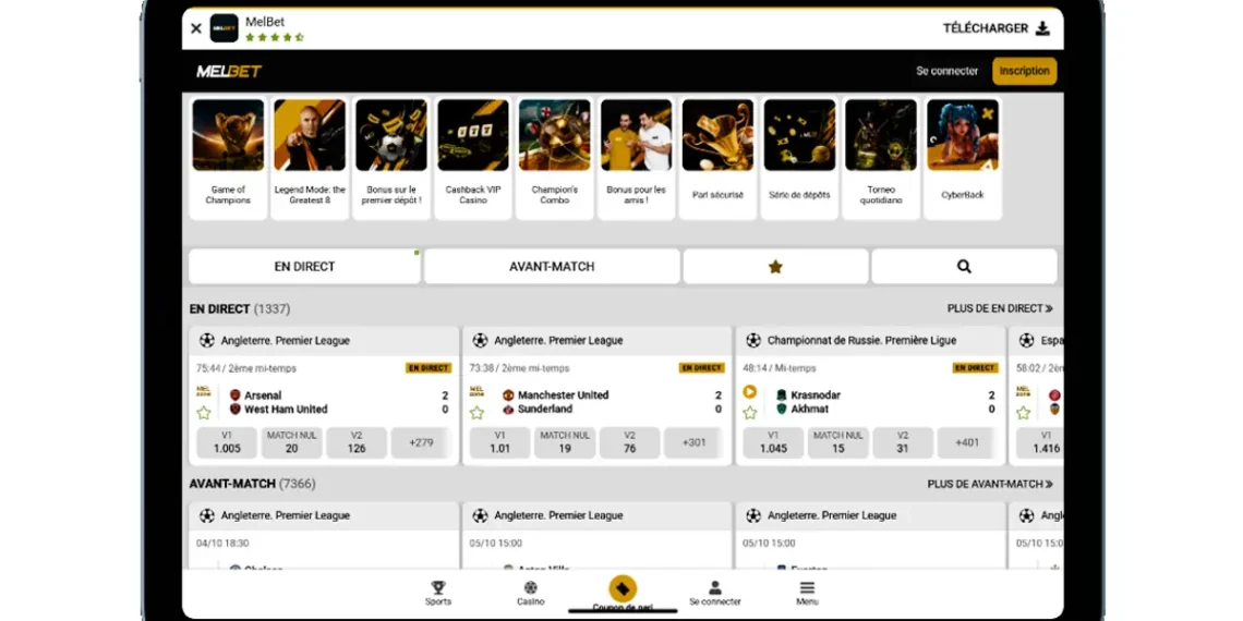 Application Melbet : comment télécharger et commencer à parier