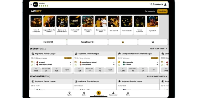 Application Melbet : comment télécharger et commencer à parier