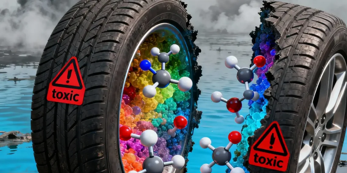 Une étude pointe 785 molécules à risque dans la gomme des pneus des principales marques