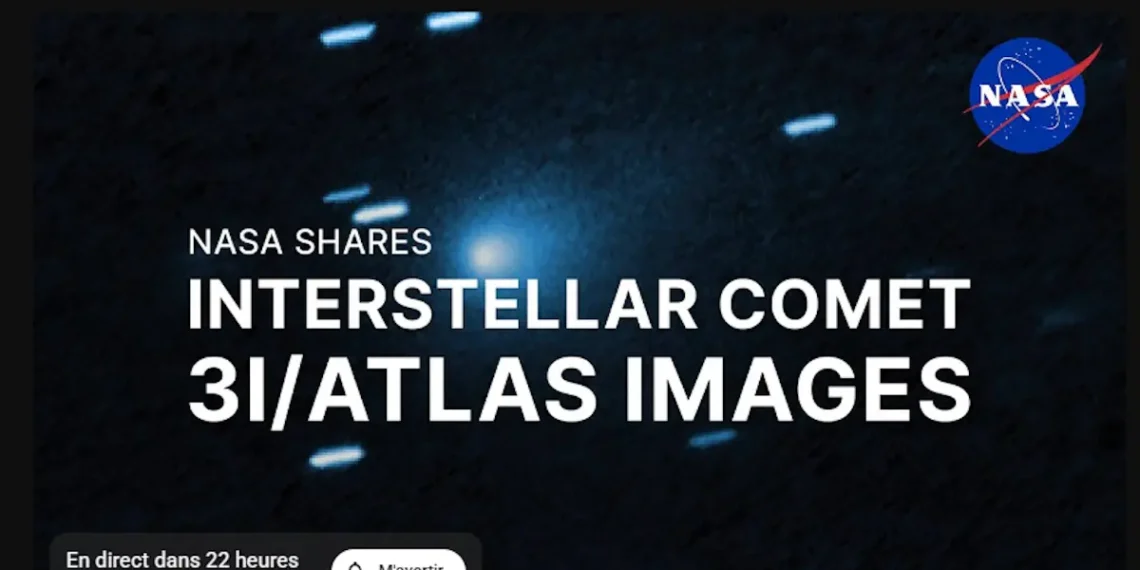 La NASA dévoilera mercredi des images inédites de la comète interstellaire 3I/ATLAS. Rdv à 21h.