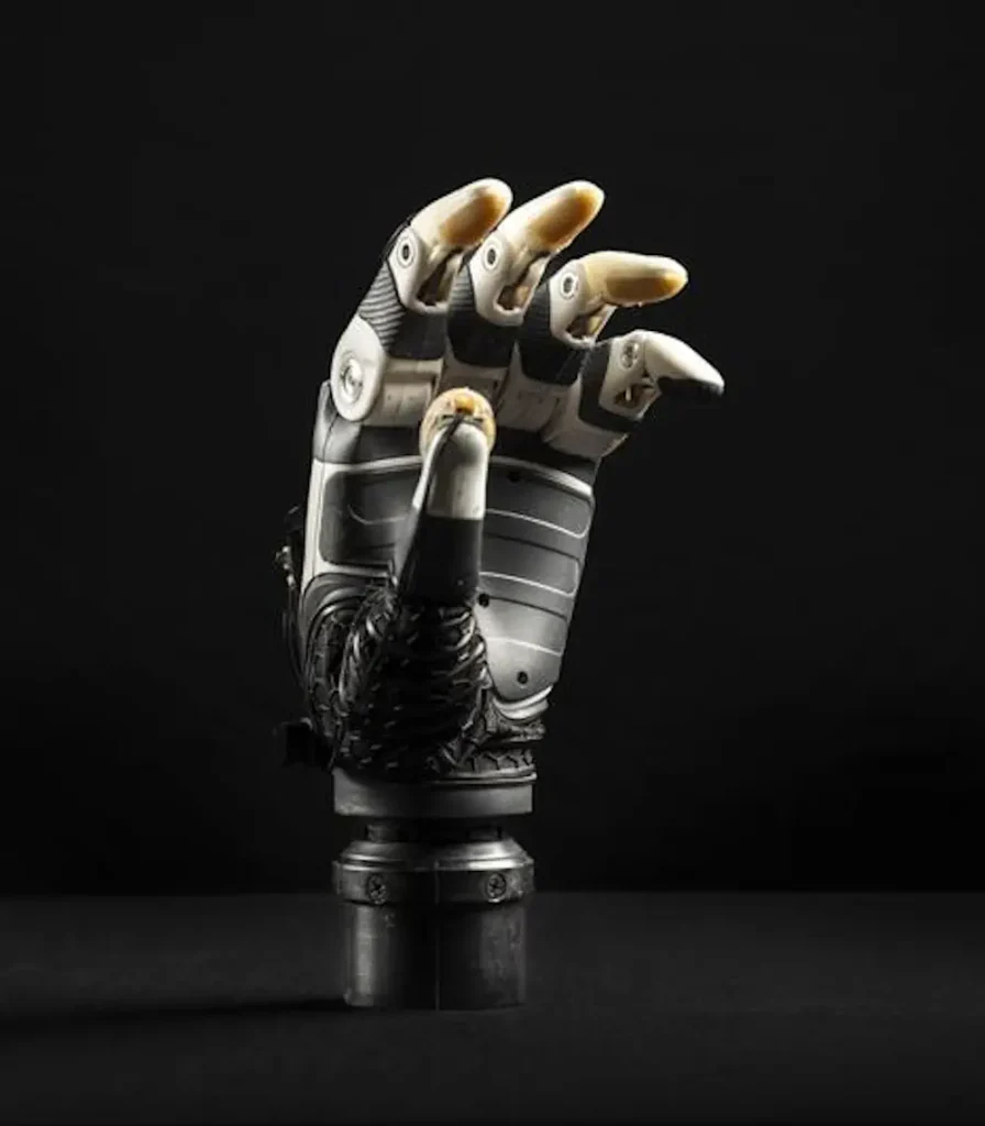 Les chercheurs de l'Utah ont équipé une prothèse de main commerciale de doigts personnalisés capables de détecter la pression. Ces doigts étaient également équipés de capteurs de proximité optiques capables de « voir » les objets avant qu'ils n'entrent en contact avec la main. Ces capteurs permettent à l'IA d'aider l'utilisateur à effectuer les mouvements précis indispensables pour saisir et tenir des objets avec dextérité. Crédit : Utah NeuroRobotics Lab