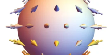 Exemples de topologies quantiques, représentées sous forme de textures vectorielles sur une sphère.