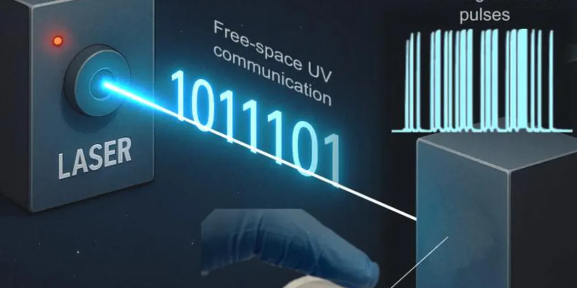Photonique UV-C femtoseconde.  Configuration schématique pour la génération et la détection d'un laser UV-C femtoseconde.