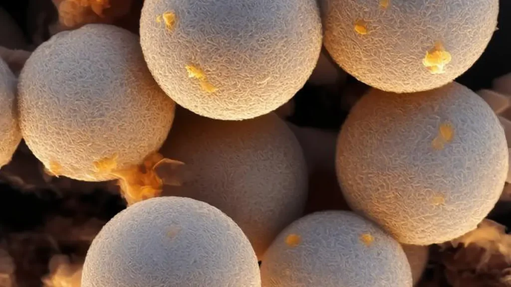 Image SEM colorisée d'un MXène synthétisé par l'équipe à partir d'une combinaison de zirconium, de carbone et de brome. Les MXènes pouvant stocker des ions entre leurs couches d'épaisseur atomique et contrôler le flux de ces ions à travers les couches, ils font l'objet d'études dans le domaine du stockage d'énergie, des catalyseurs industriels, du blindage contre les interférences électromagnétiques et de nombreuses autres technologies de pointe.