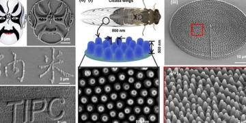 The fabricated Turing-line wrinkles and ordered Turing-column structures demonstrate the programmable nanoscale patterni