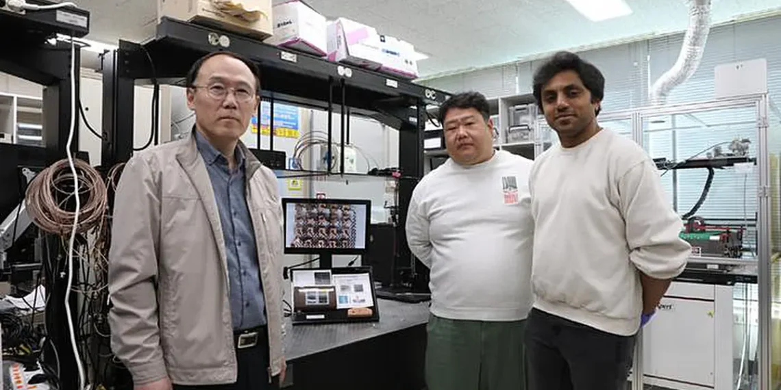Research team at KIMM’s Department of Bionic Machinery (Dr. Shin Hur pictured on the left)