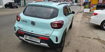 Electric vehicle taxi in Accra, Ghana. 