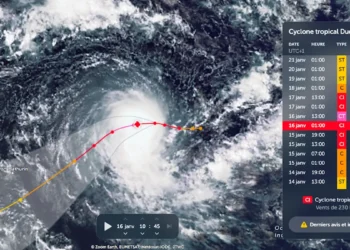Cyclone Dudzai : le premier phénomène intense de la saison s’approche des Mascareignes