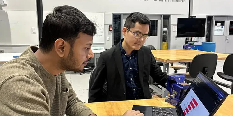 Tao Ye and Rabbi Sikder are discussing their research