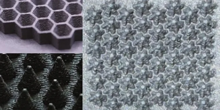 3D printed surfaces ;featuring intricate textures that can be used to bounce unwanted gas particles away from quantum
