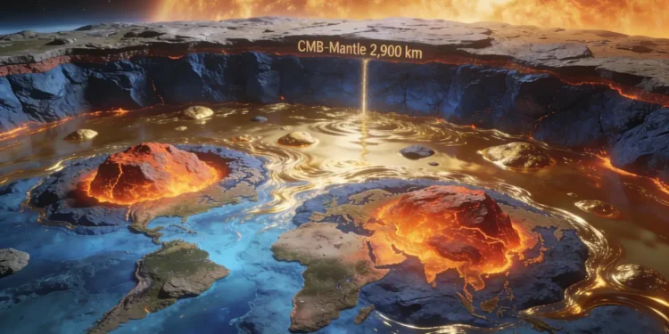 Ces 2 énormes blobs de roche chaude qui influencent le champ magnétique terrestre