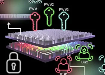 Schematic of secure holography using a reconfigurable stacked metasurface based on a modular diffractive deep neural net